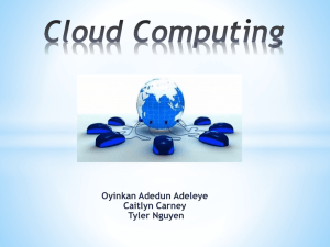 Cloud Computing - Temple Fox MIS