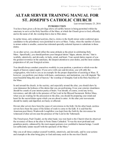 Altar Server Manual - St. Joseph Catholic Church