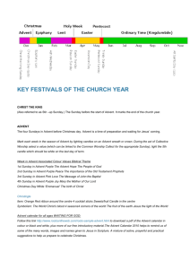 Key Festivals of the Church Year