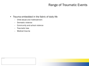Range of Traumatic Events
