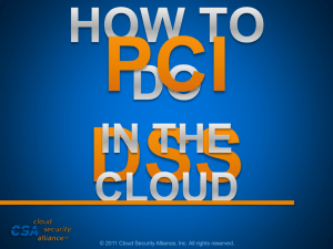 How to do PCI DSS in the Cloud