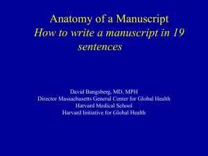 How to write a manuscript in 19 sentences