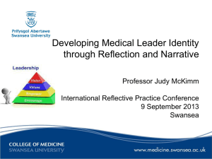 Developing Medical Leader Identity through Reflection and Narrative