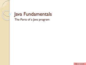 Java fundamentals - Beaulieu College's Intranet