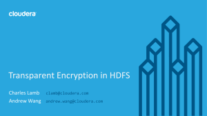 HDFS Transparent Encryption Training