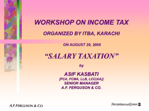 salary taxation - Karachi Tax Bar Association