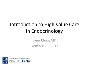 Introduction to High Value Care in Endocrinology