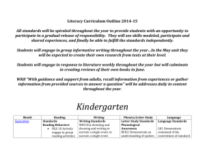 Literacy Outline - Linden Tree KinderGarten WEBsite