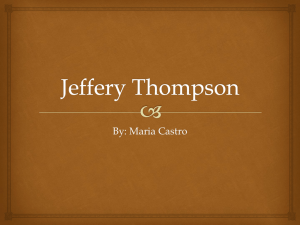 Jeffery Thompson - My Heritage