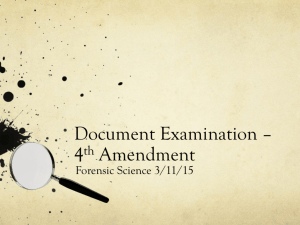 3/11 Document Analysis with the 4th Amendment