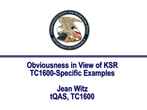KSR – TC Specific Examples