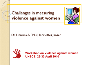 Challenges in measuring violence against Women