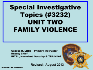 FAMILY VIOLENCE - The Justice Academy