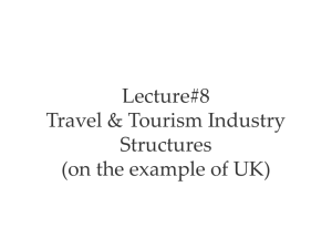 Travel and Tourism Industry Structure