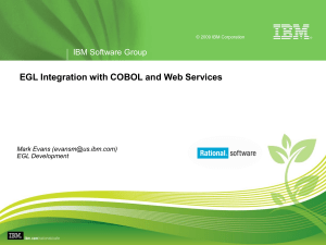 EGL Integration with Web Services