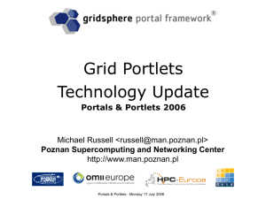 Grid Portlets Technology Update