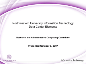 Datacenter Elements - Northwestern University Information