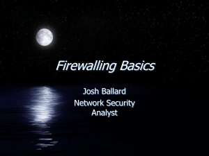 Firewalling Basics
