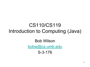 CS110 Introduction to Java