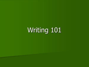 Writing 101 - jwalkonline.org