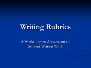 Writing Rubrics