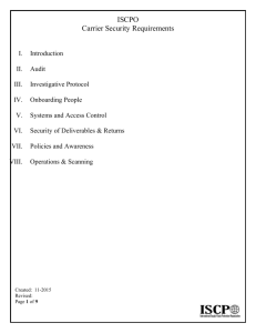 ISCPO Carrier Security Requirements December 2015