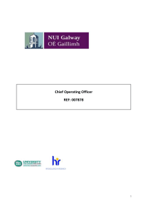 Chief Operating Officer 007878 - National University of Ireland, Galway