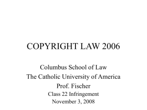 copyright law 2001 - Catholic University of America