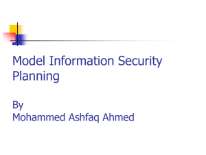 Model for information security planning