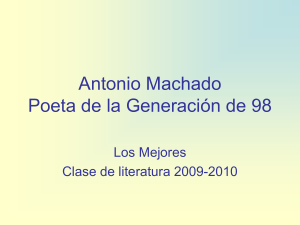 Antonio Machado Poeta de la Generación de 98