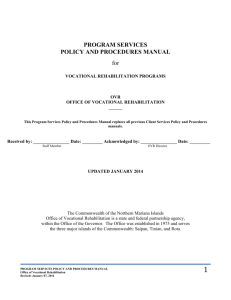 policy and procedures manual - CNMI Office of Vocational