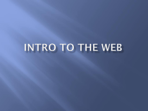 Intro to the Web