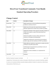 Trust anchors are removed from the transitional trust bundle under