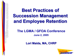 Best Practices of Succession Management and