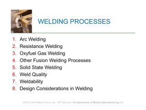 WELDING PROCESSES