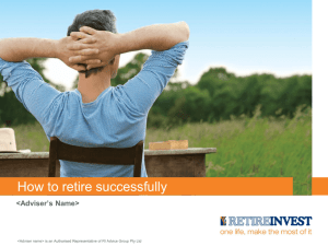 How to retire successfully