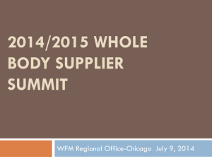 Whole Body 2015 Supplier Summit PPT
