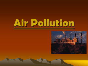 Notes - Air and Air Pollution
