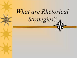 Rhetorical Strategies PPT