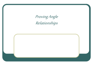 Ch 2-8 Angle Relationships