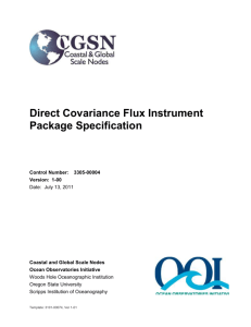 Direct Covariance Flux Instrument Package Specification