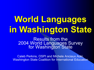 WL Survey WAFLT Presentation - International Education Washington