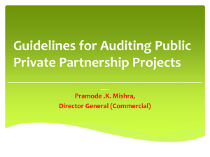 Guidelines for Auditing Public Private Partnership (PPP) Projects
