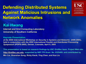 Defending Distributed Systems Against Malicious
