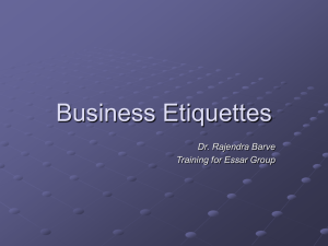 Business Etiquettes