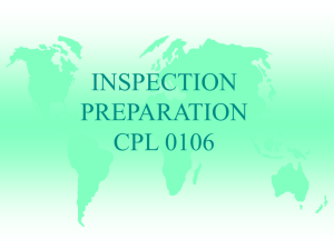 inspection preparation #1