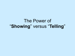Dominant Impression AND Showing vs. Telling