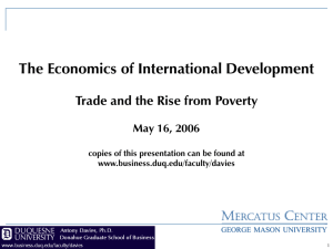 Trade and the Rise from Poverty