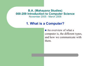 1. What is a Computer?
