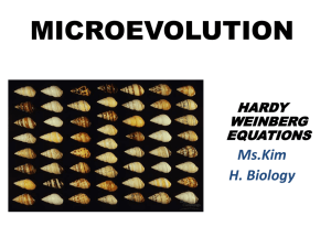 microevolution - Ms Kim's Biology Class